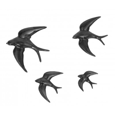 Set 4 Swallows (Black)