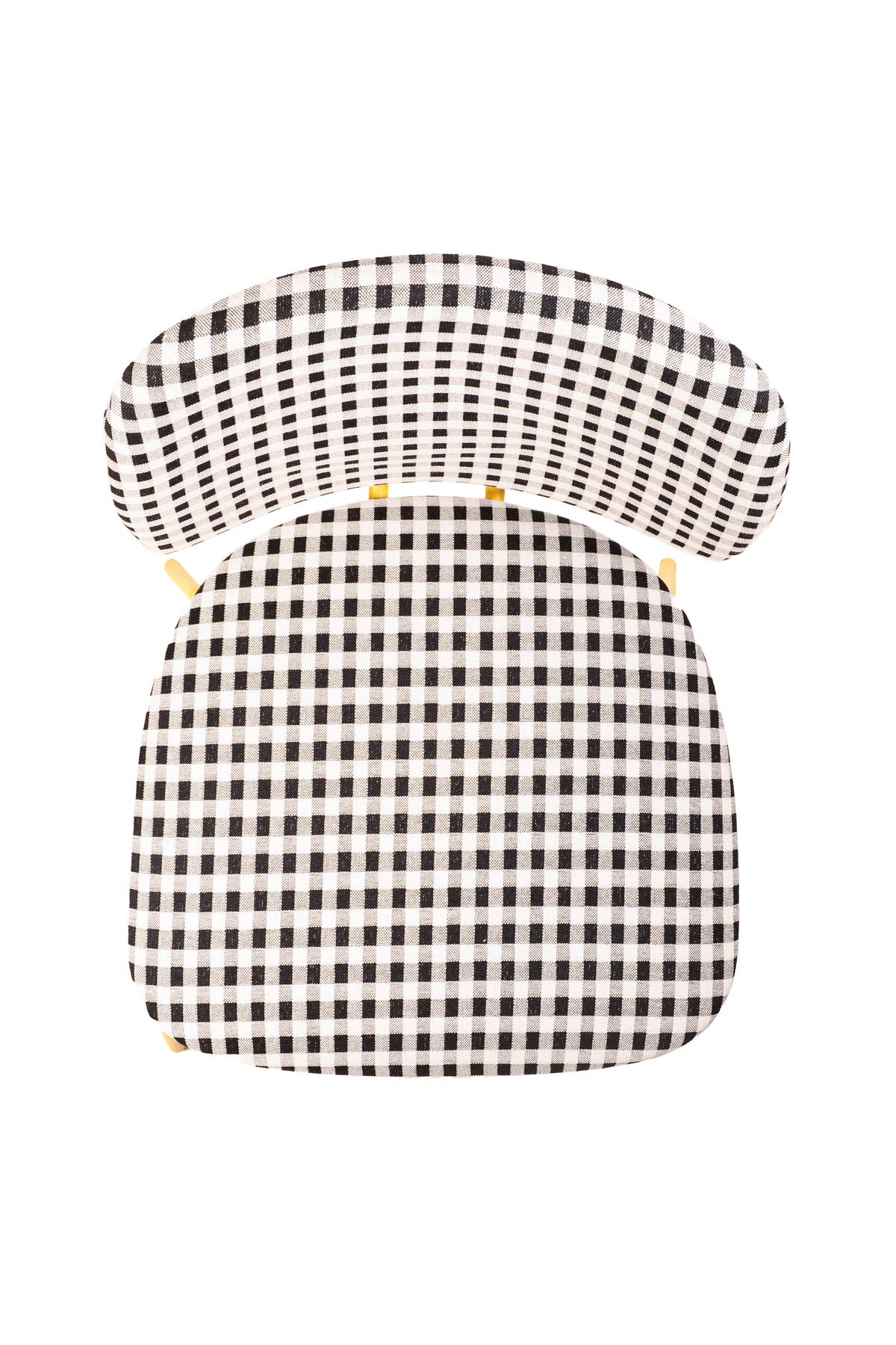 Silla Clarita Amarilla Tapizado Vichy