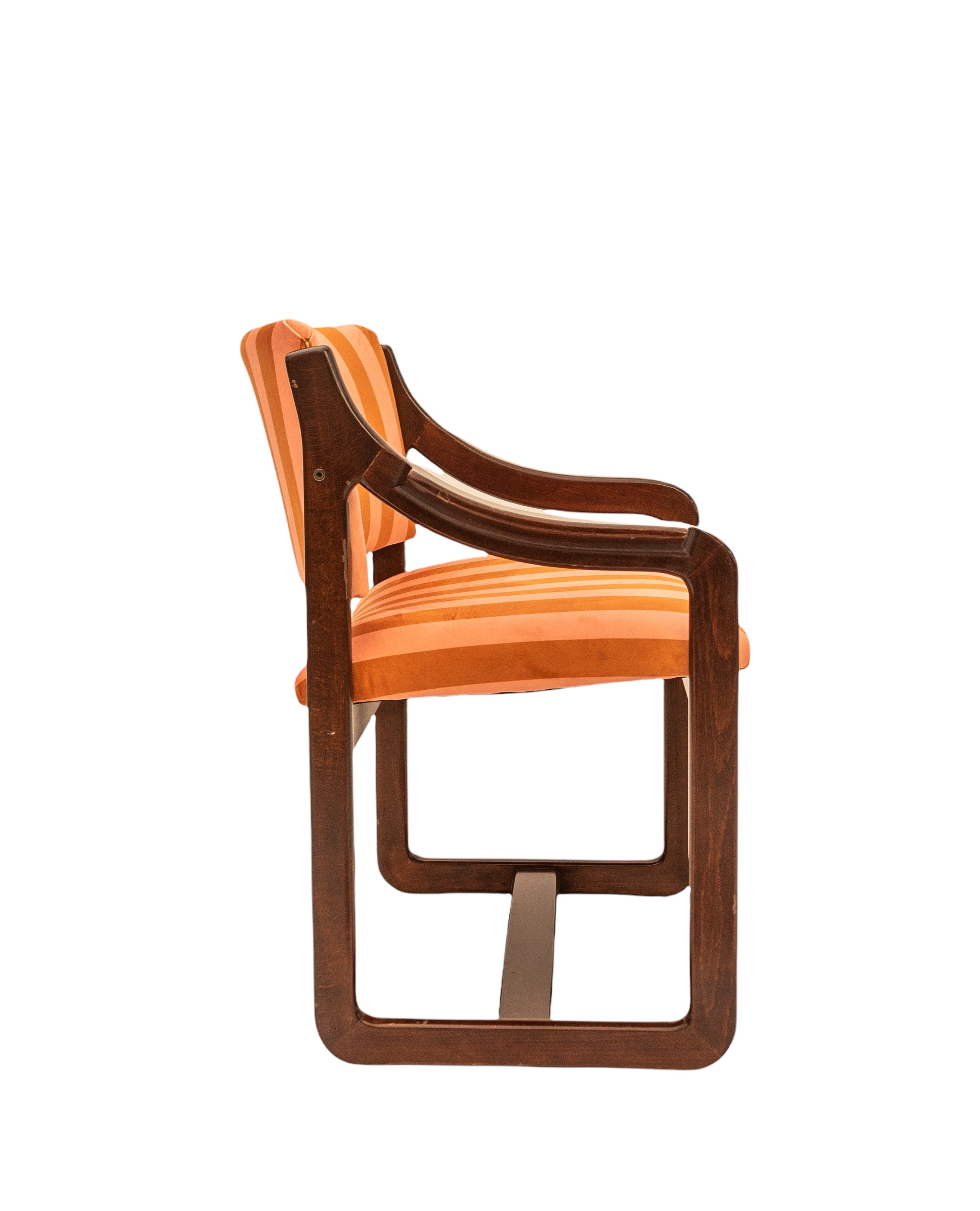 Chaise à rayures des années 70