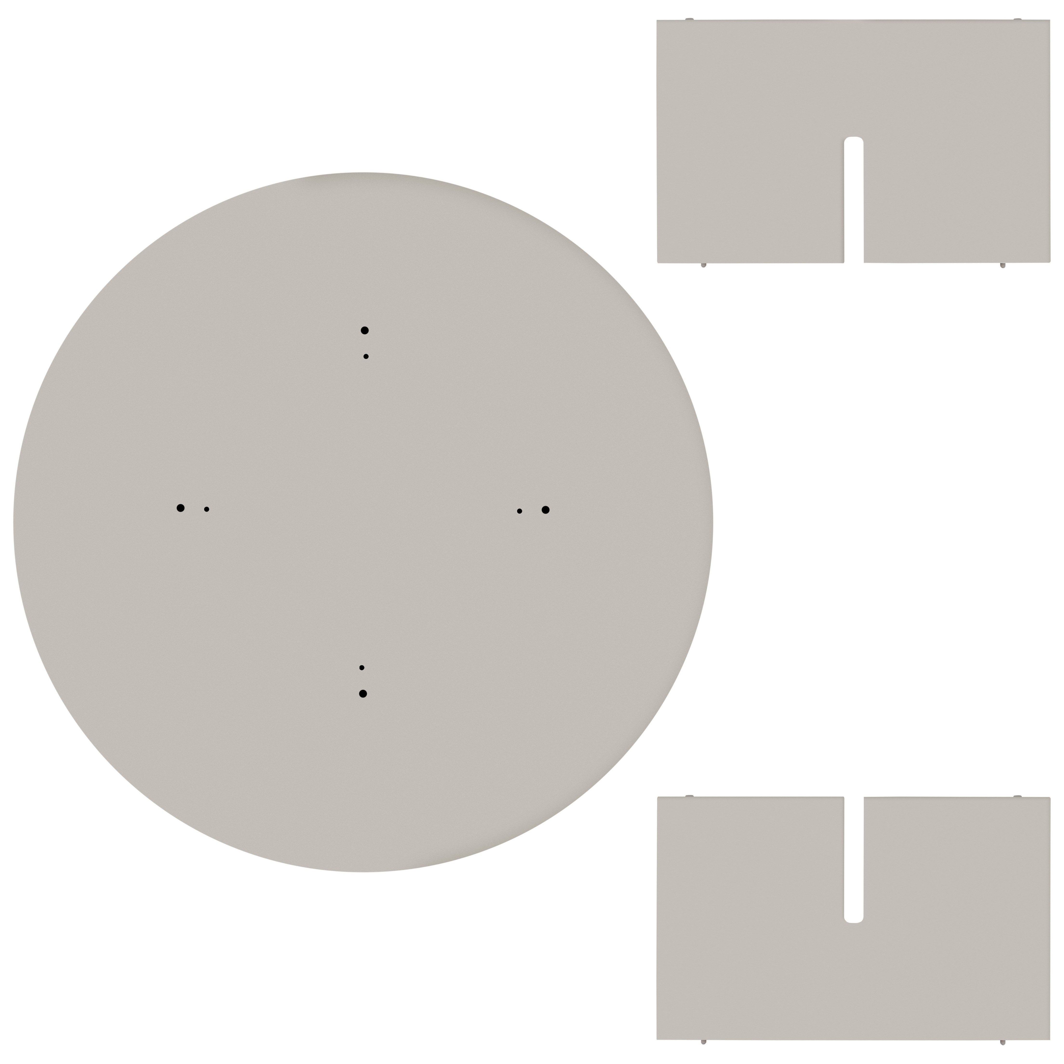 Round lower table Pause Taupe