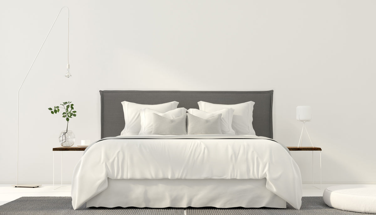 Linen upholstered headboard 135 Edmond Gray