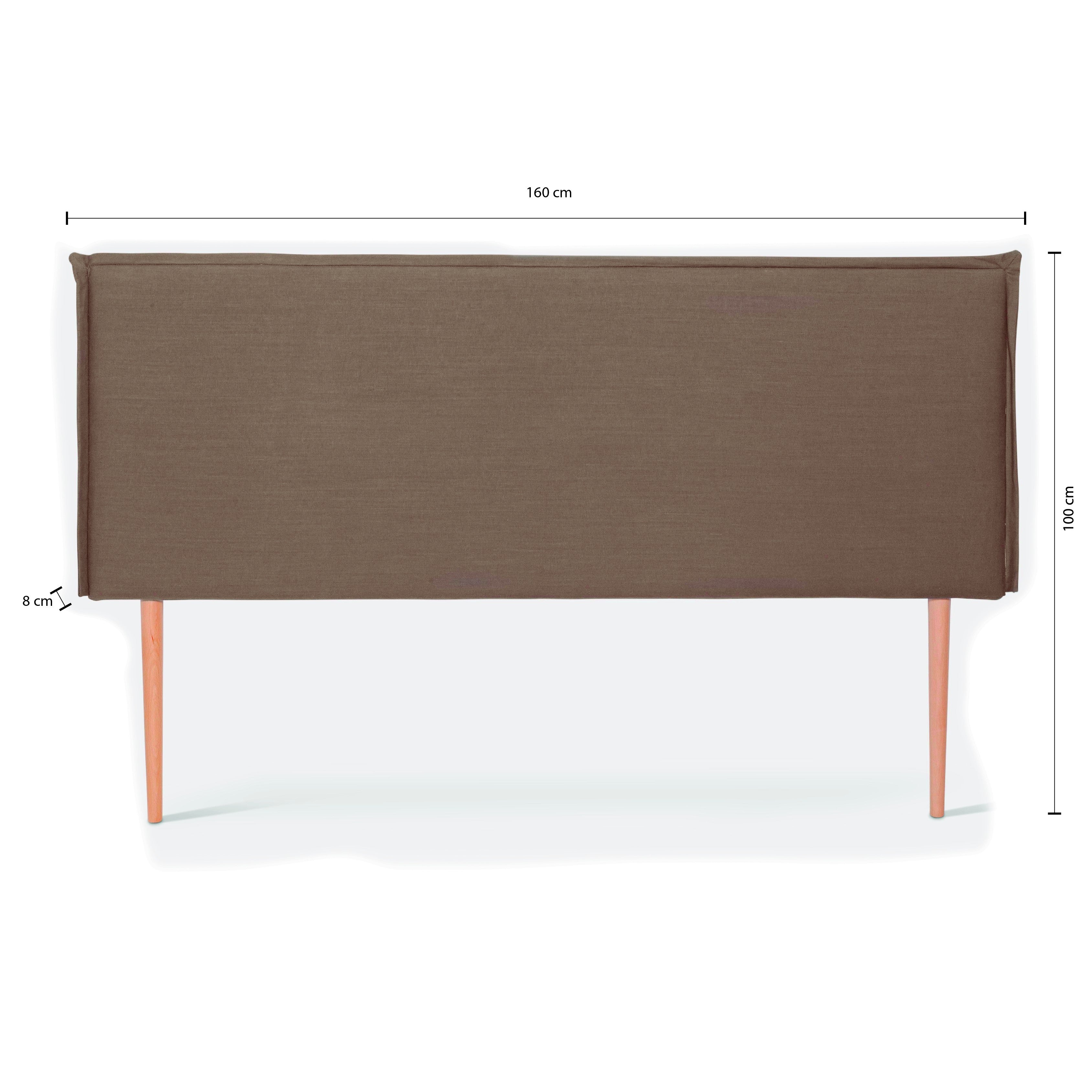 Linen upholstered head 150 Edmond Marron