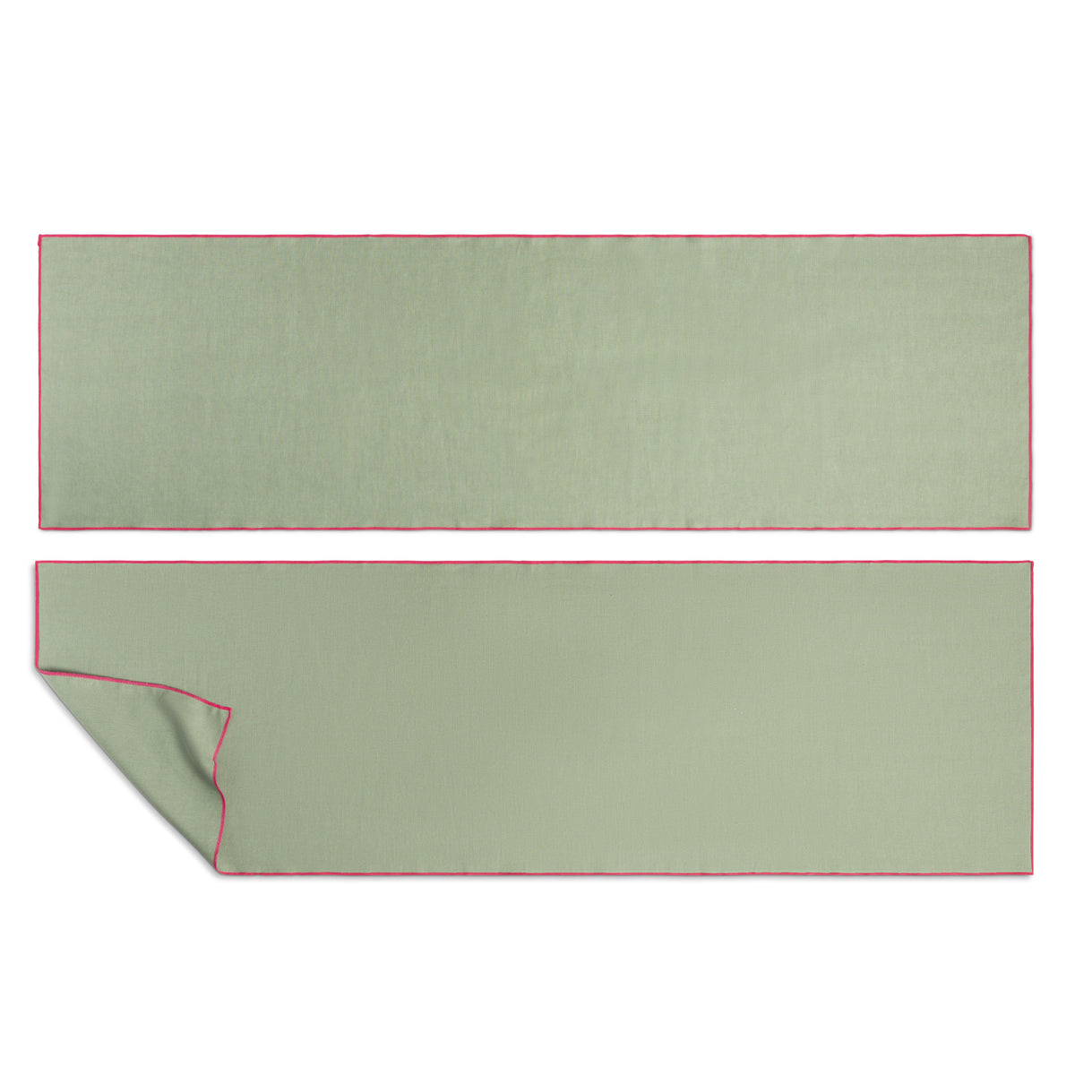 Set 2 caminos de mesa Contrast Edge Acqua