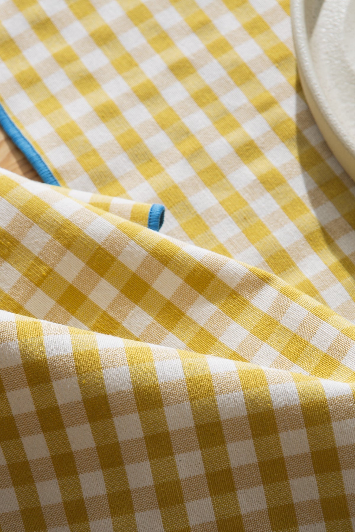 Set 4 Servilletas Contrast Vichy Yellow