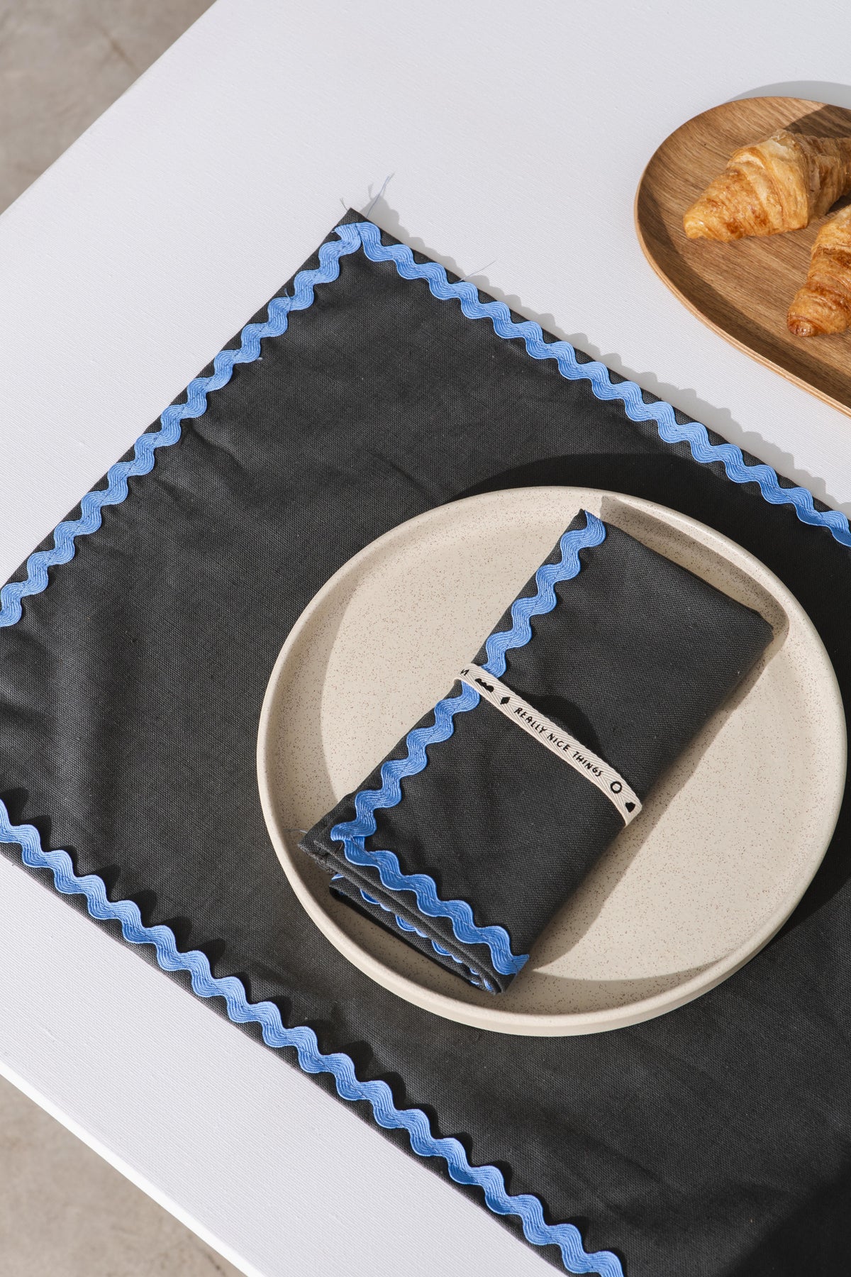 Set 2 individuales de mesa Wavy Gris