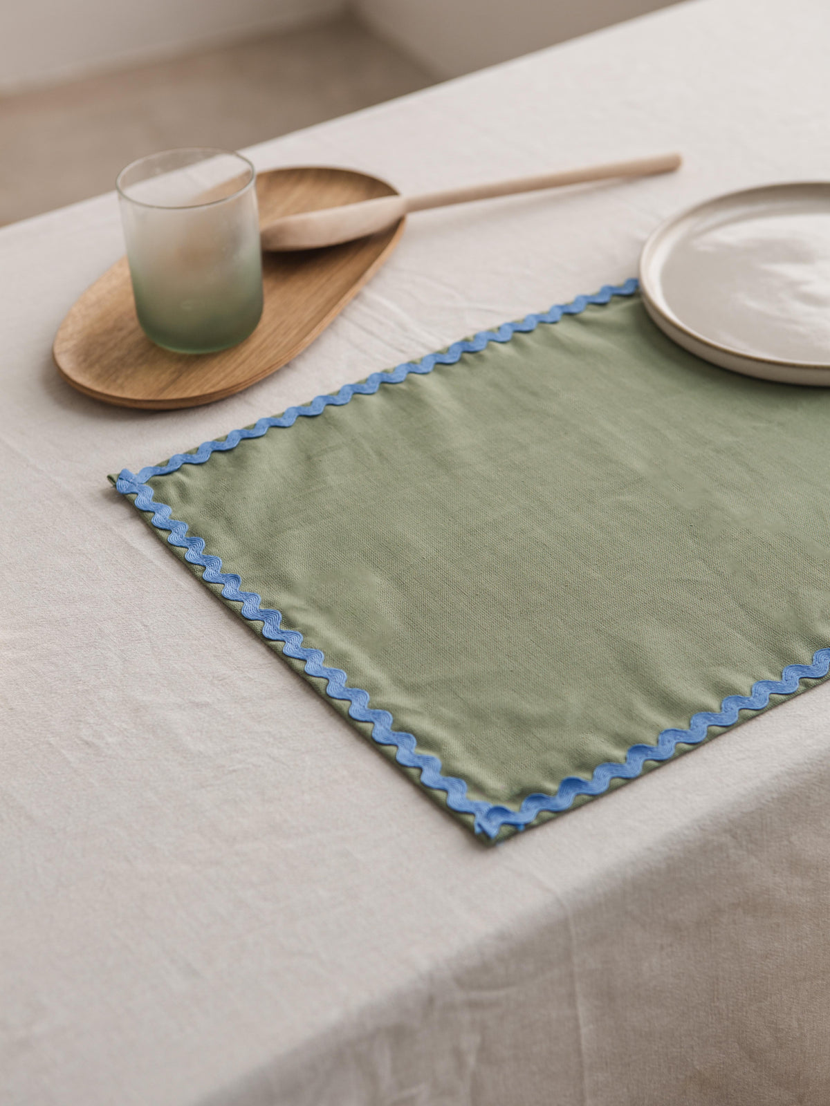 Set 2 individuales de mesa Wavy Aguamarina