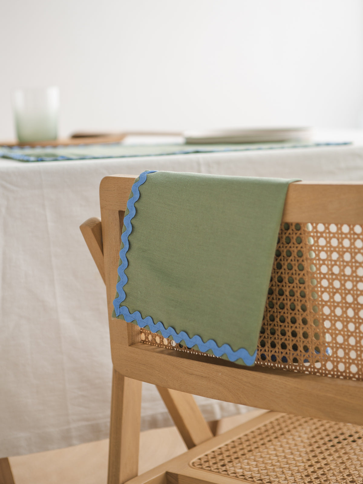 Set 4 servilletas Wavy Aguamarina