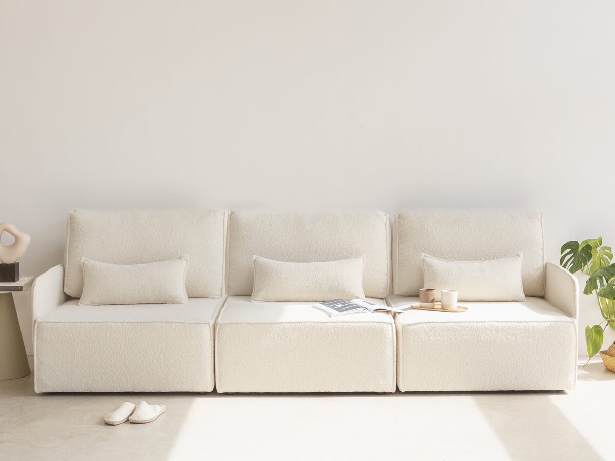 Sofa Modular Lea 3 plazas Chaiselongue Snow