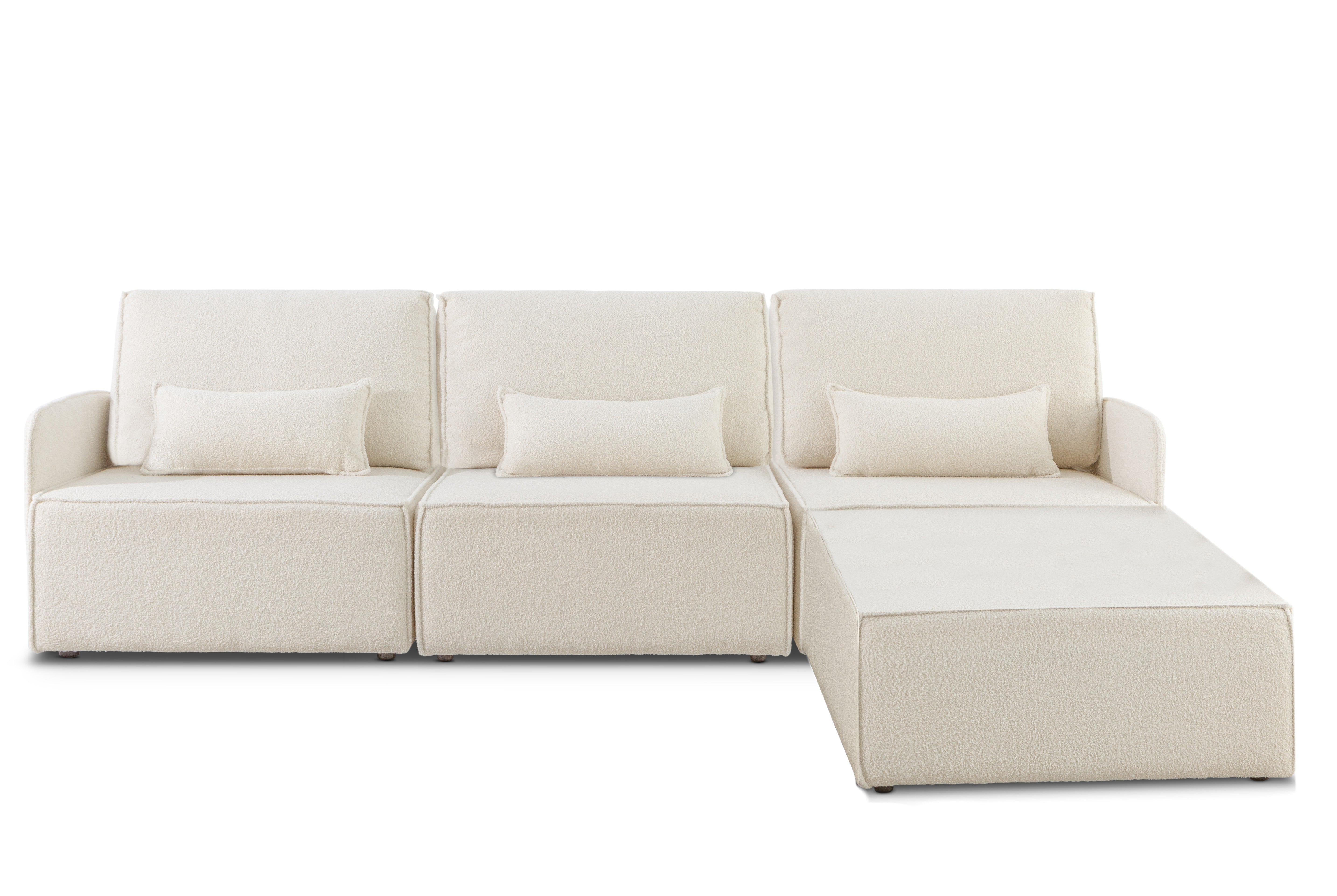 Sofa Modular Lea 3 plazas Chaiselongue Snow
