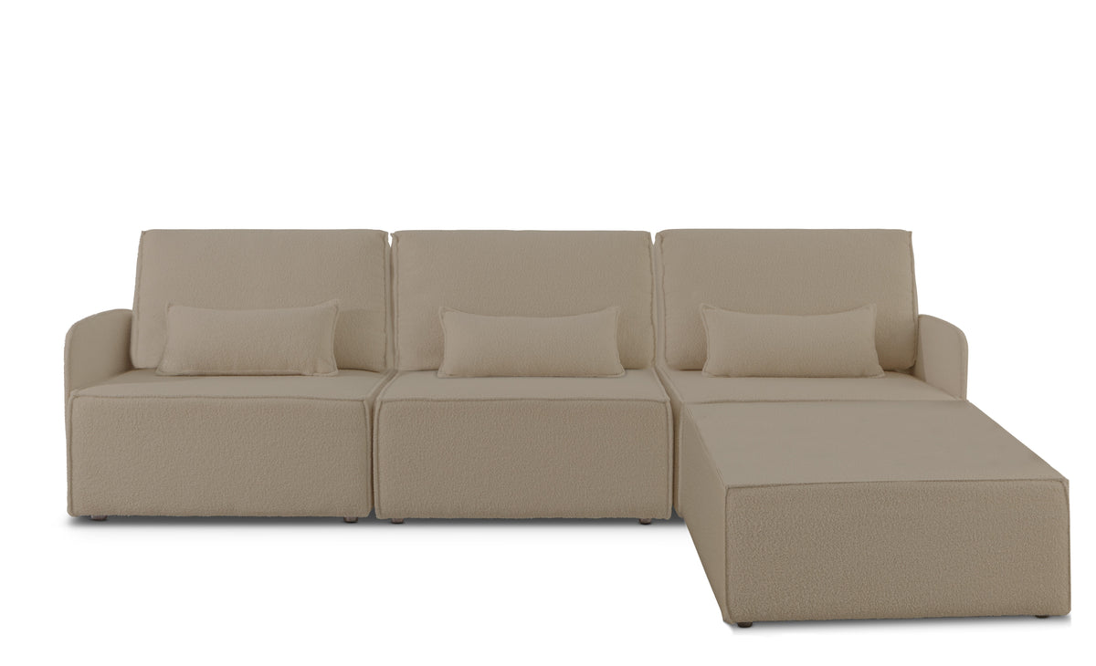 Sofa Modular Lea 3 plazas Chaiselongue Stone