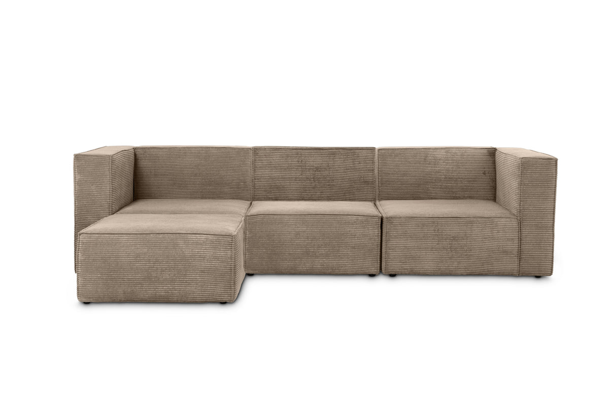Sofa Harper 3 plazas Chaiselongue Marron