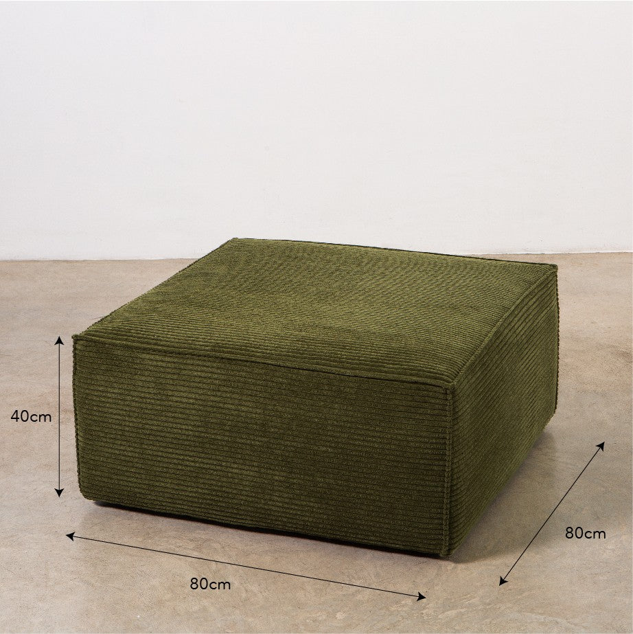Sofa Harper 4 plazas Chaiselongue Verde