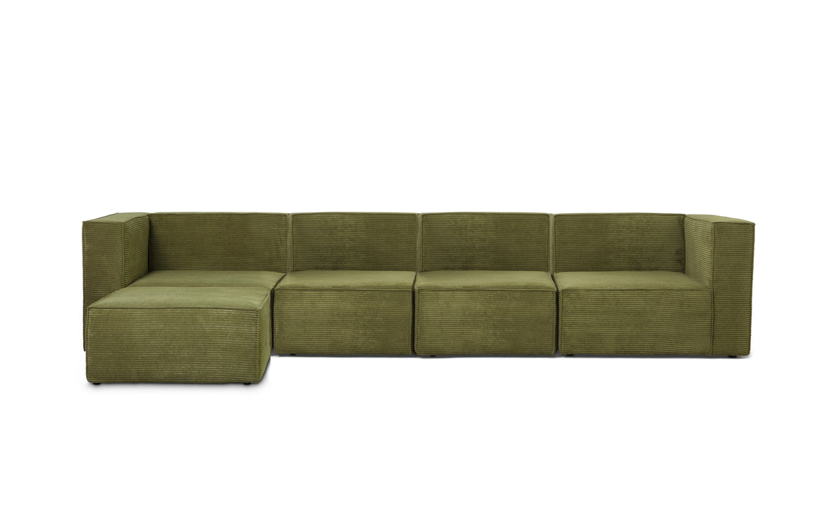 Sofa Harper 4 plazas Chaiselongue Verde