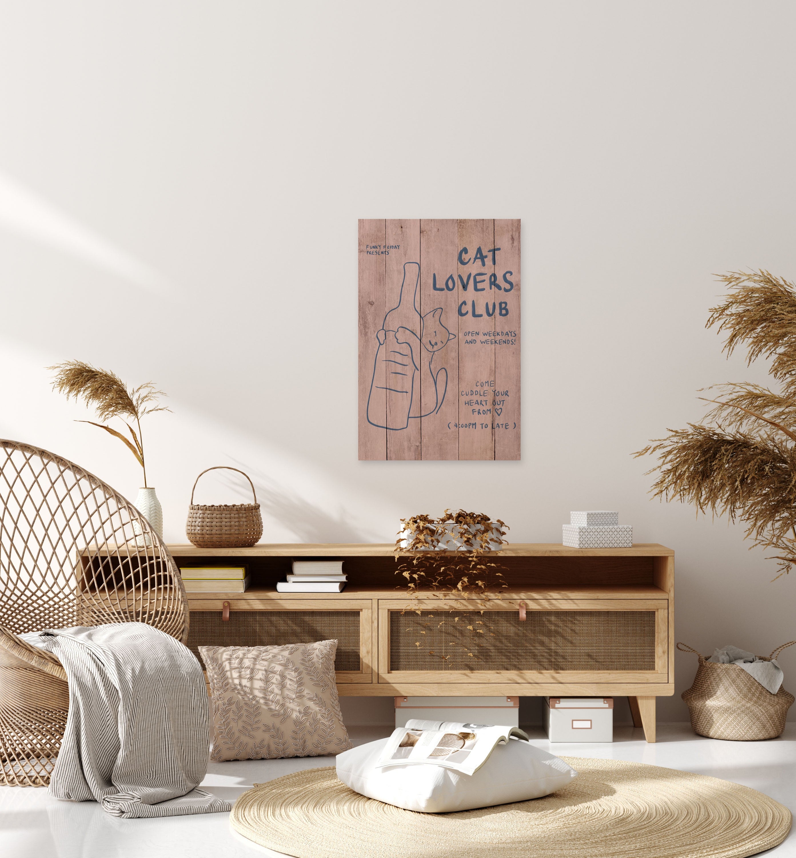Tabla 60x40 Cat Lovers