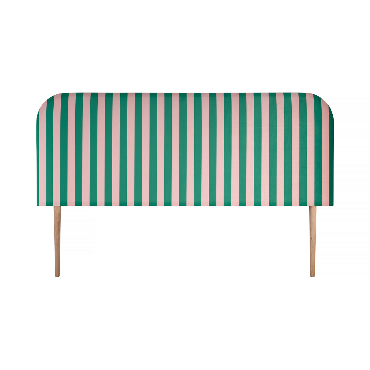 Cabecero Eddie Tapizado Velvet (Stripes Green Pink)