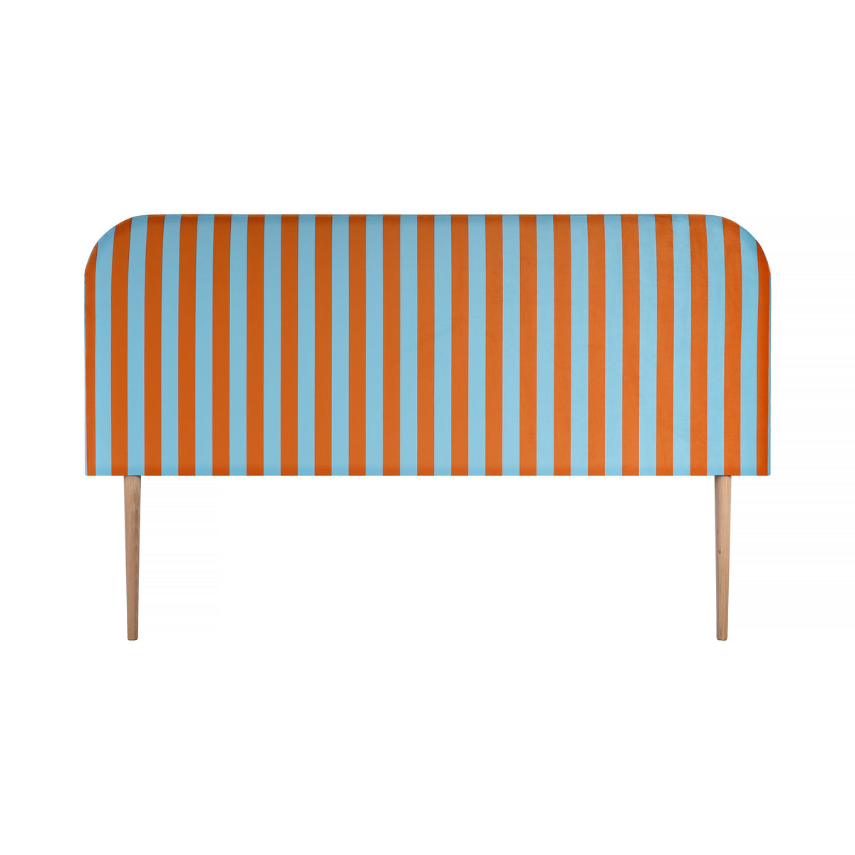 Cabecero Eddie Tapizado Velvet (Stripes Copper Blue)