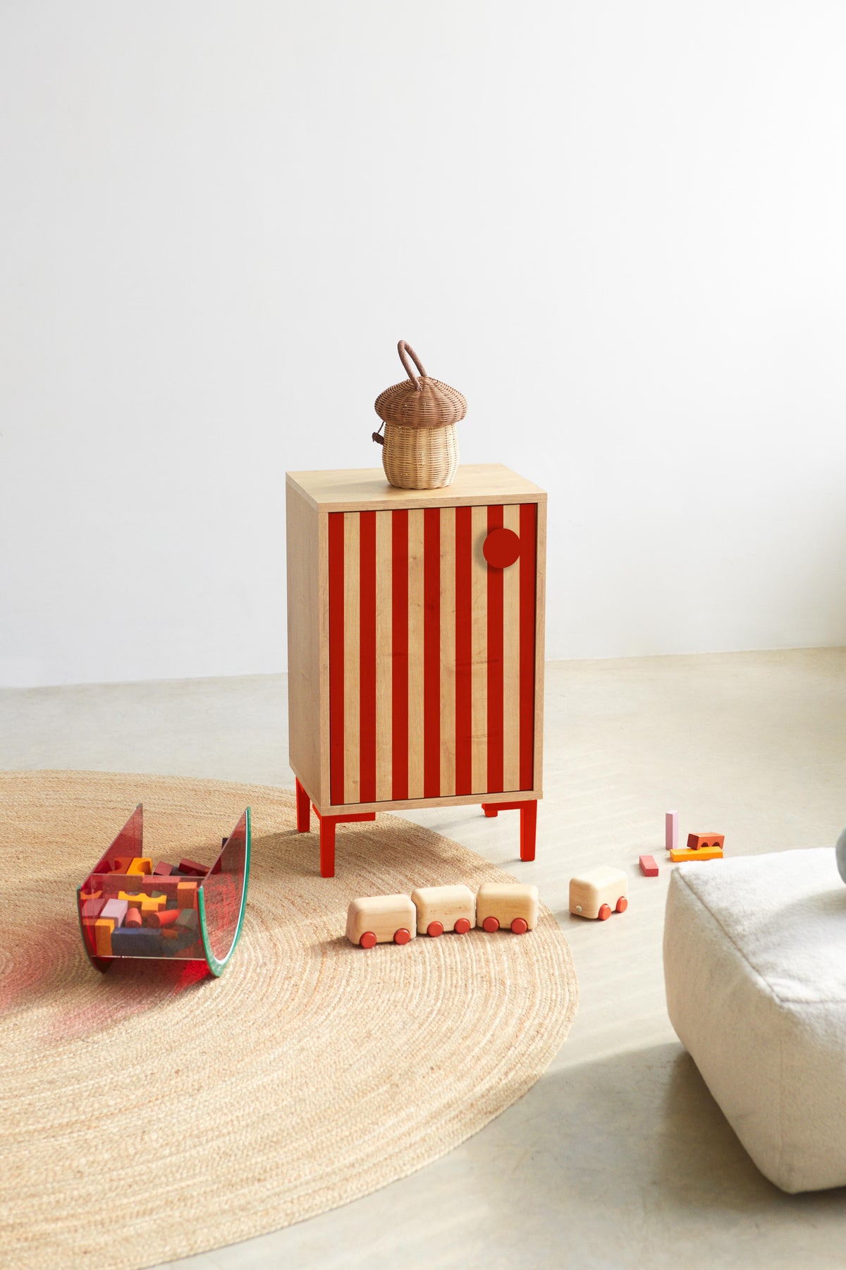 Mesita William Roble Red Stripes