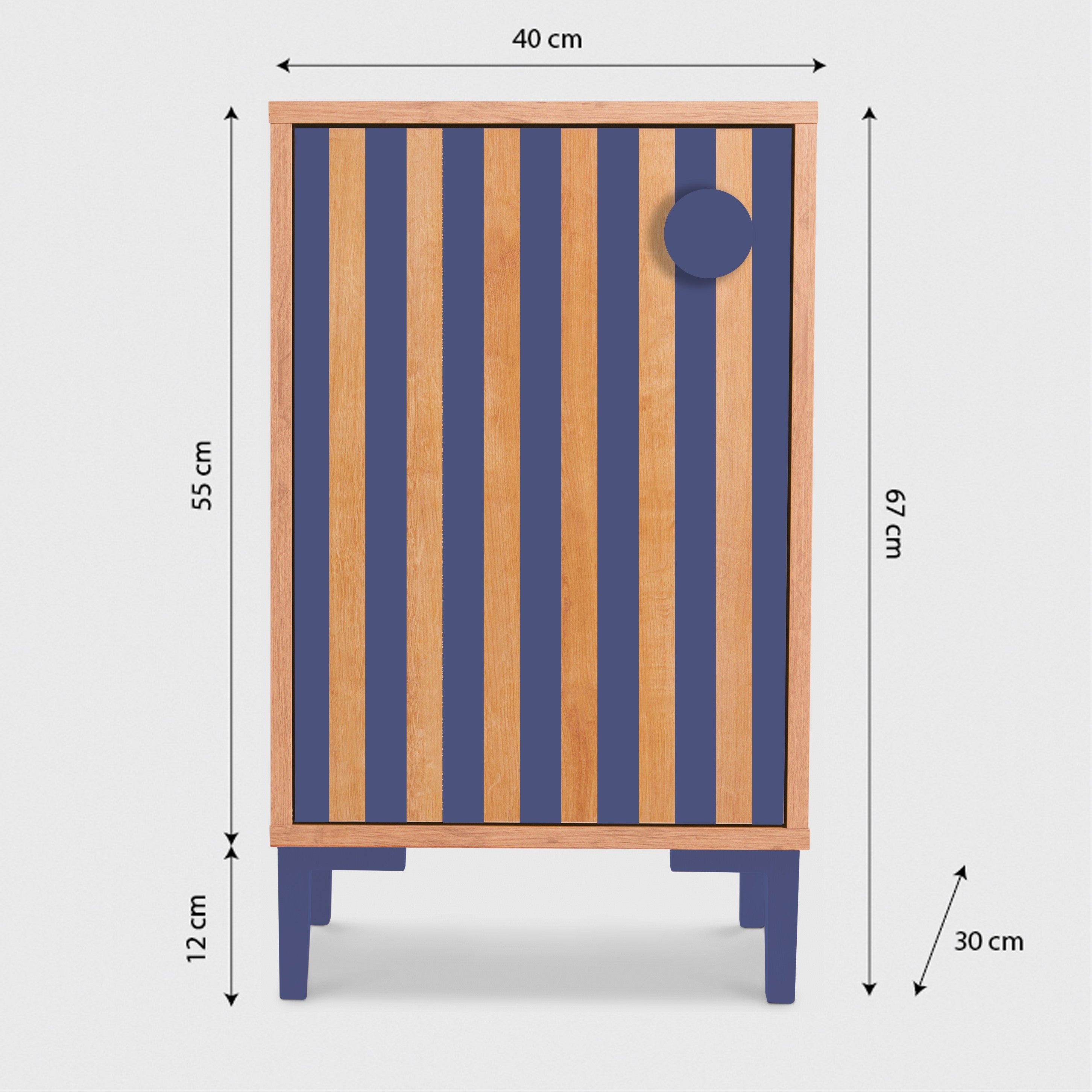 Mesita William Kids Roble Pruss Stripes