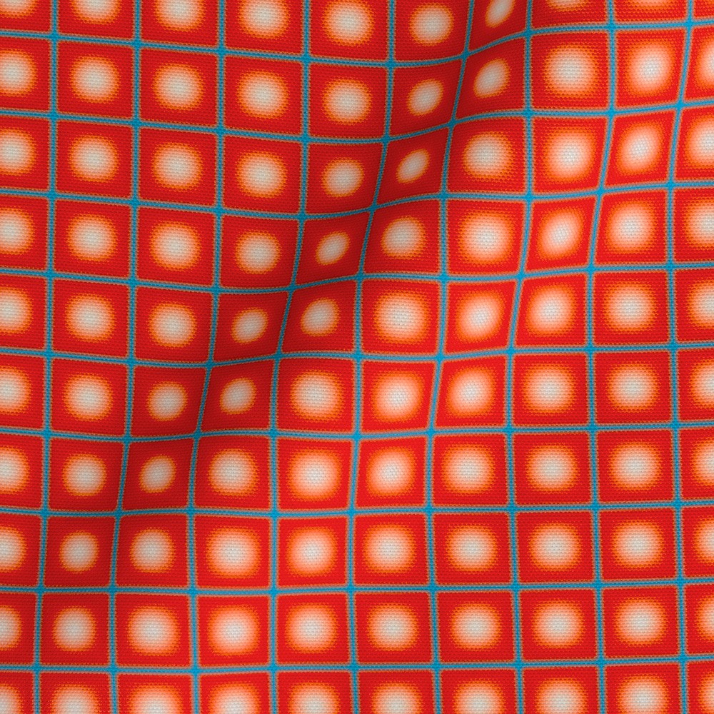 Tela outdoor Lunar Grid Red Blue