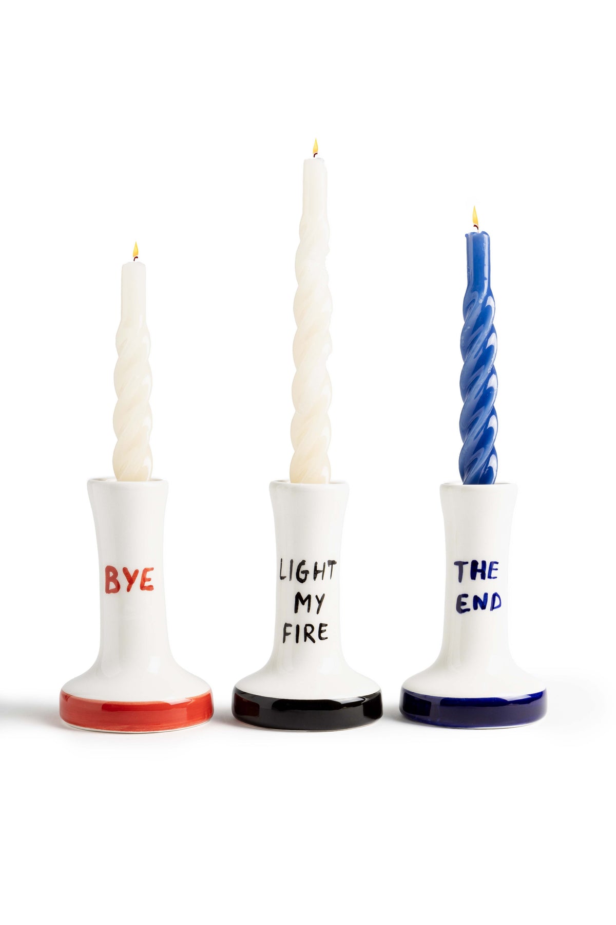 Set 3 Candelabros Ceramica Light my Fire
