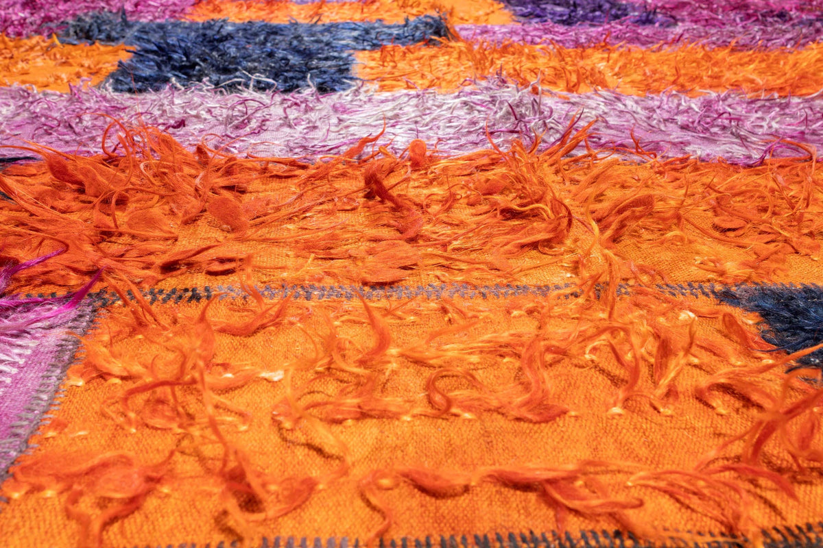 Filikli Vintage Rug 100% Wool Purple, Blue and Orange