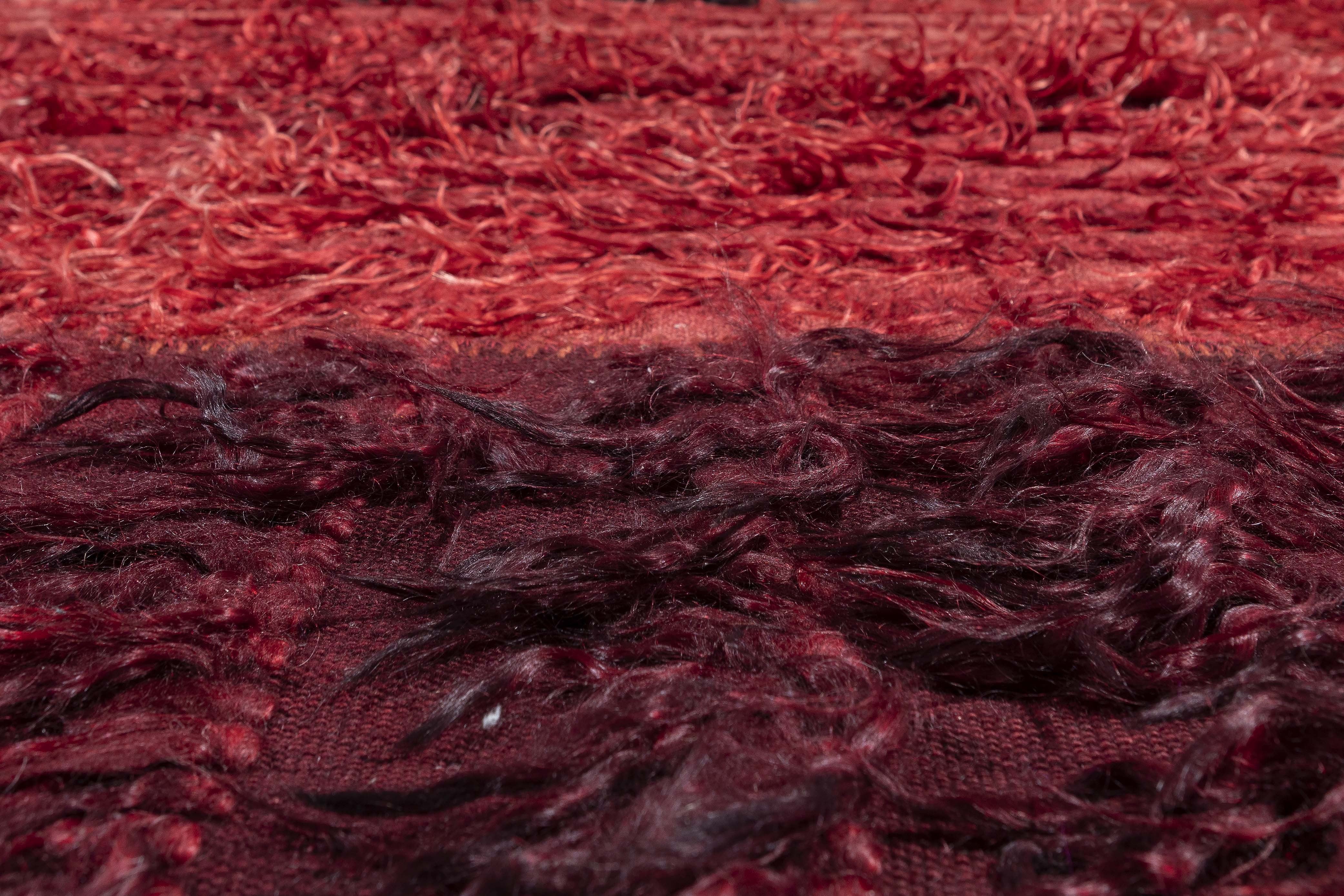 Alfombra Vintage Filikli 100% Lana Roja y Negra