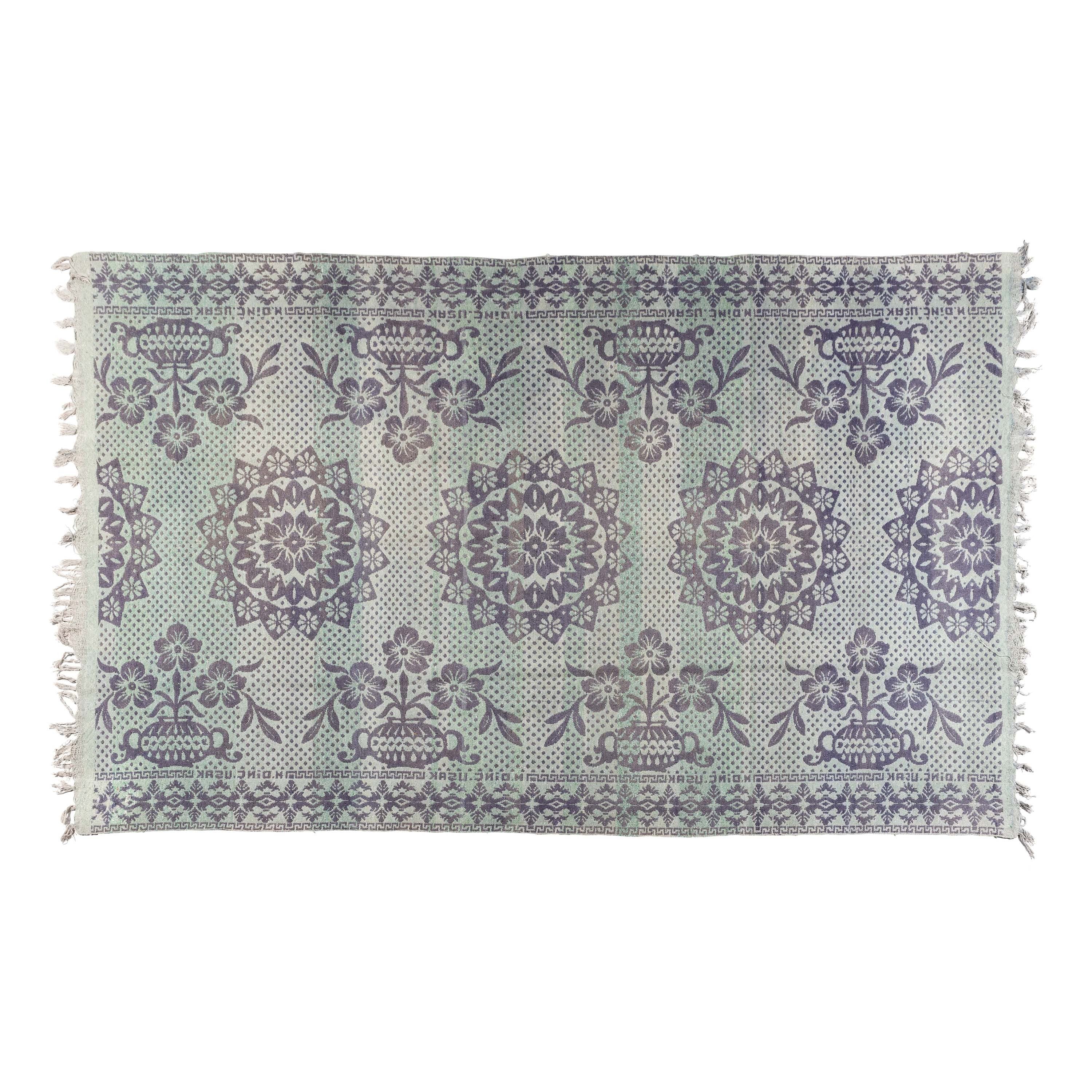 Alfombra Antigua Abraj Reversible Verde