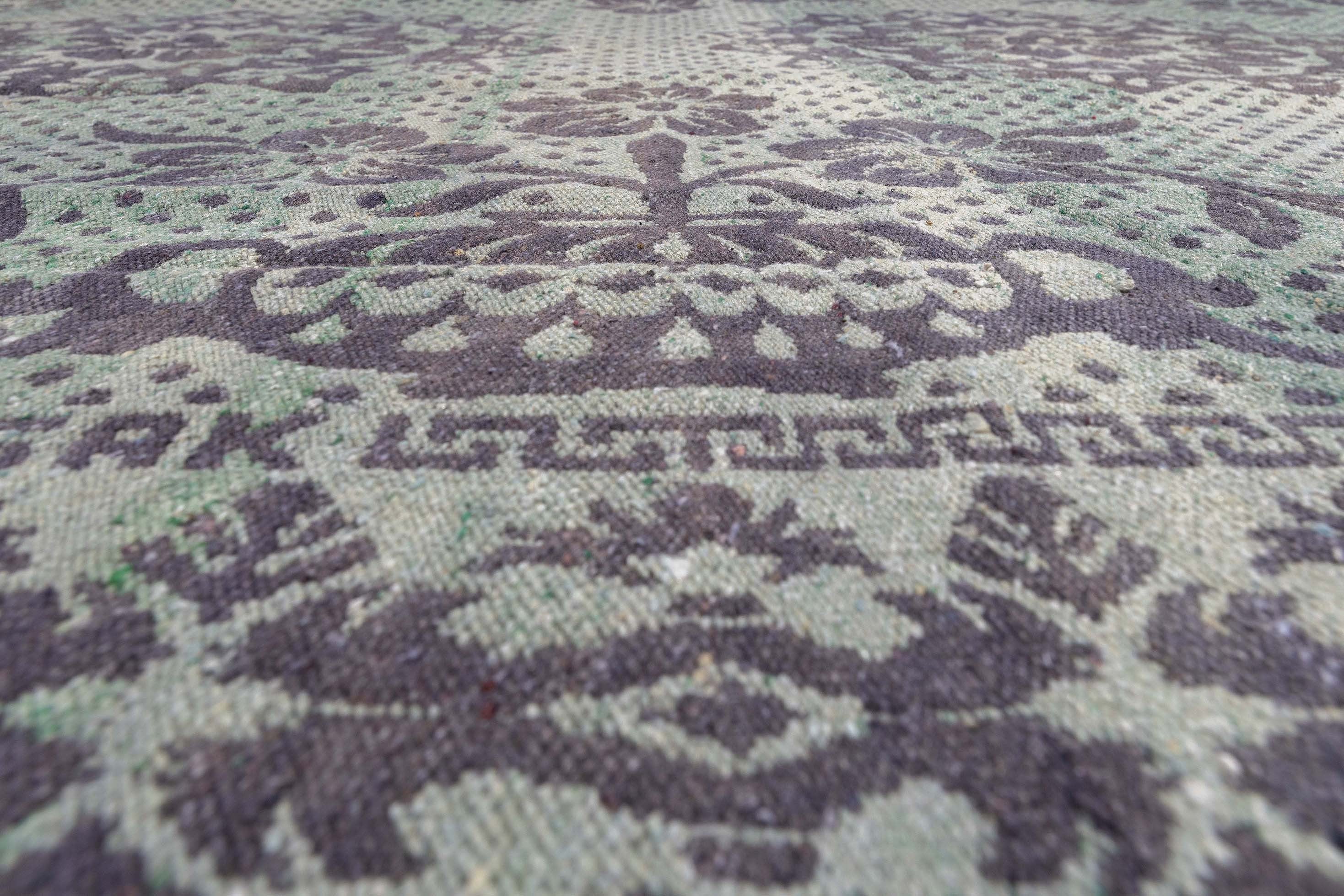 Tapis réversible antique Abraj vert