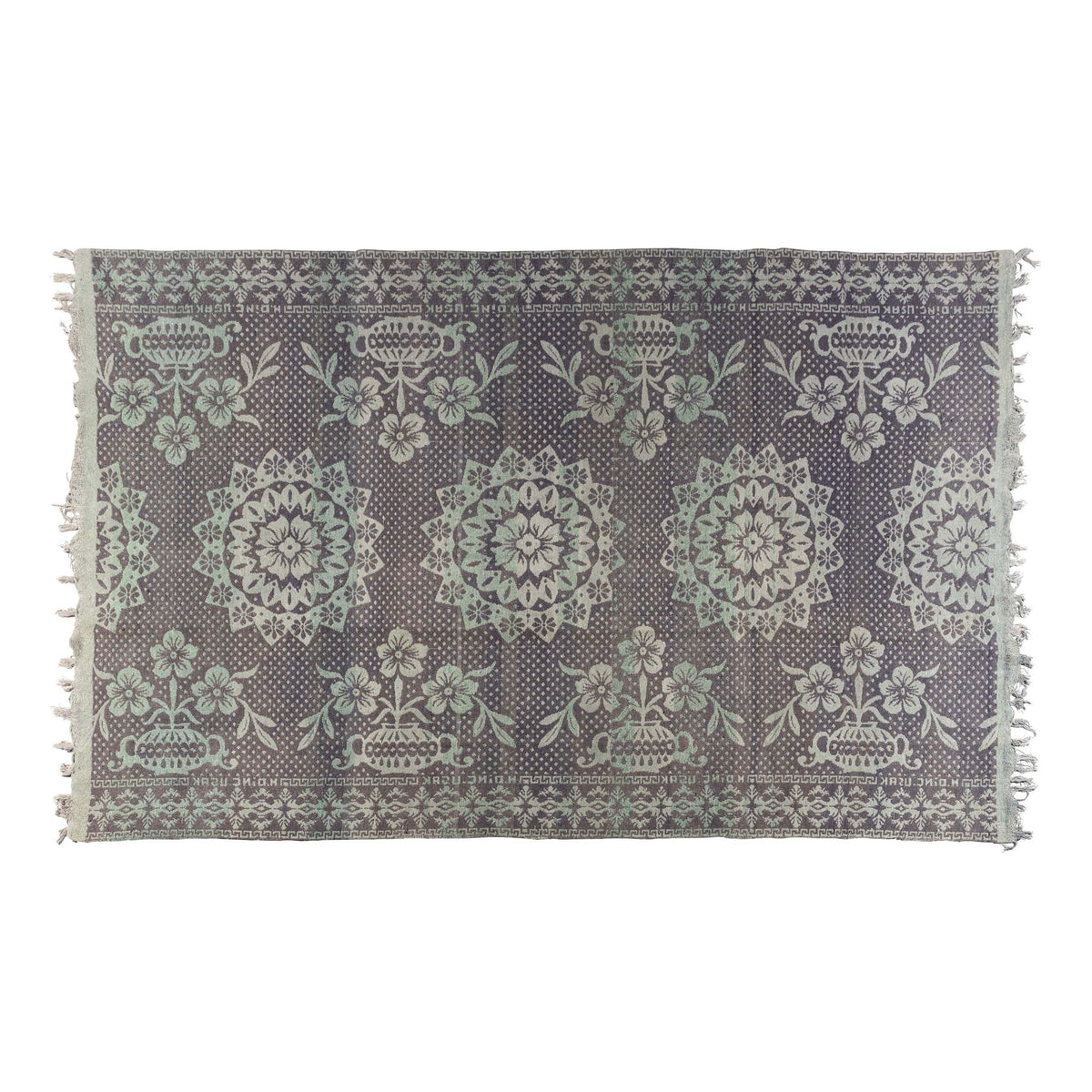 Tapis réversible antique Abraj vert