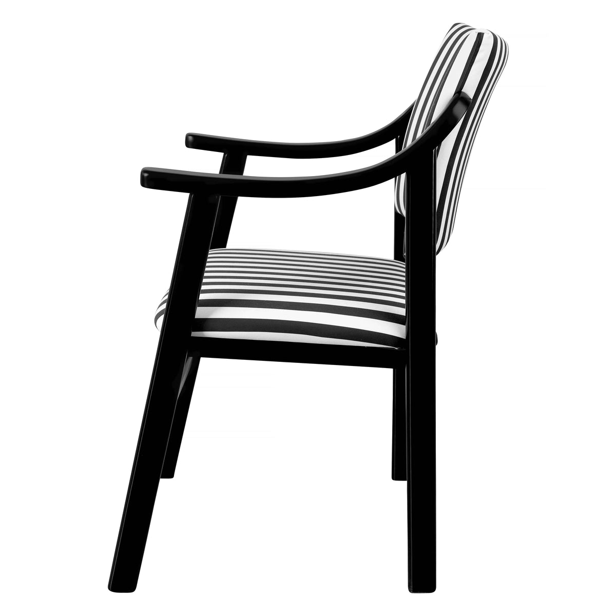 Silla Reposabrazos Etienne Madera Haya Black and White