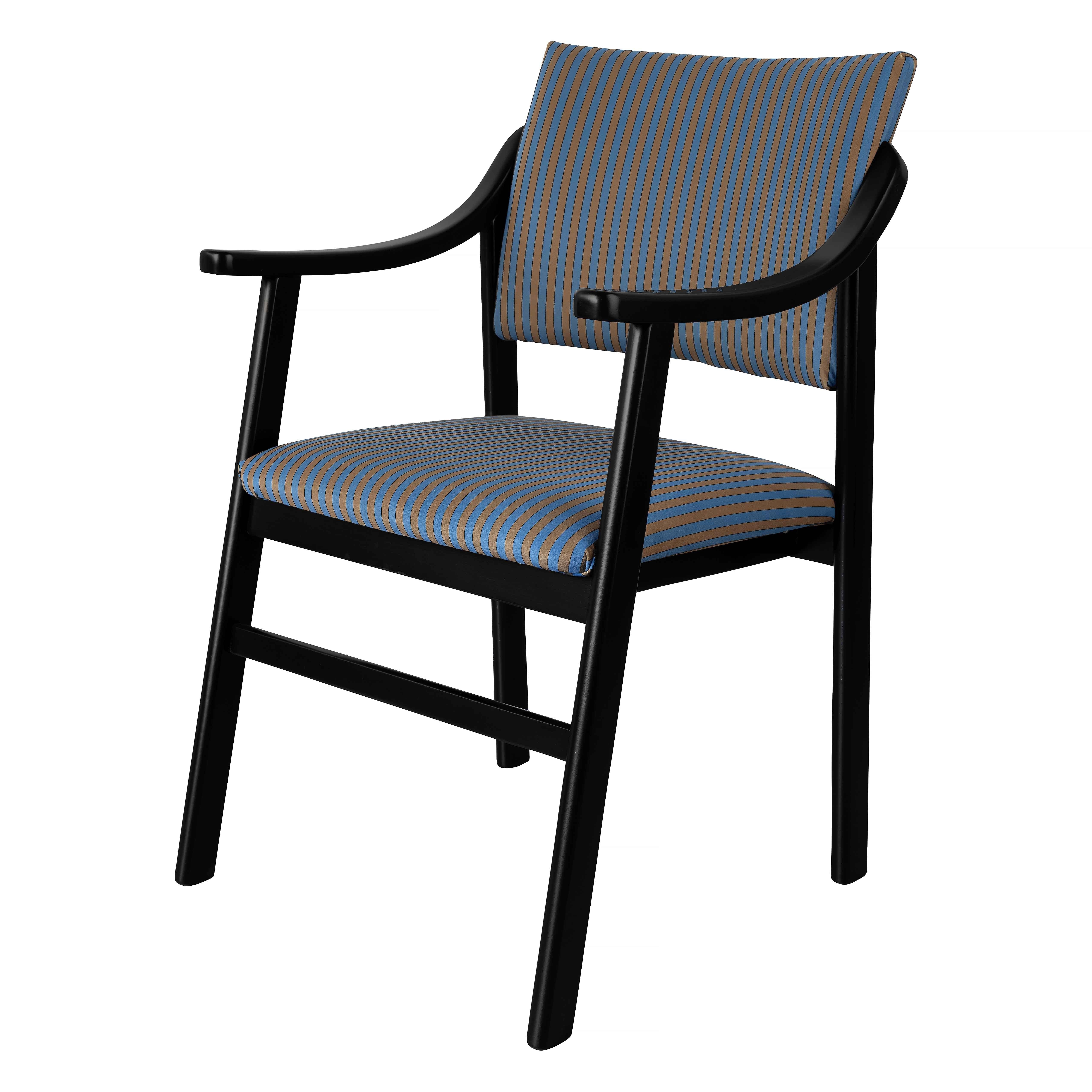 Silla Reposabrazos Etienne Madera Haya Blue & Brown