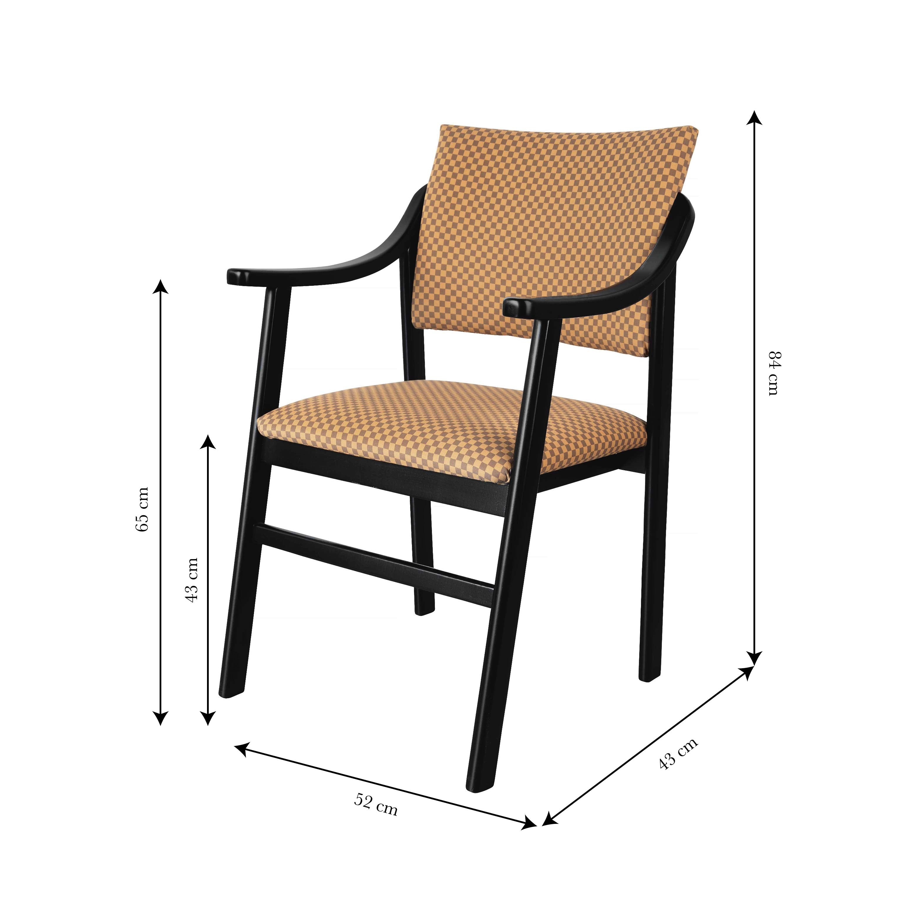 Silla Reposabrazos Etienne Madera Haya Checkerboard