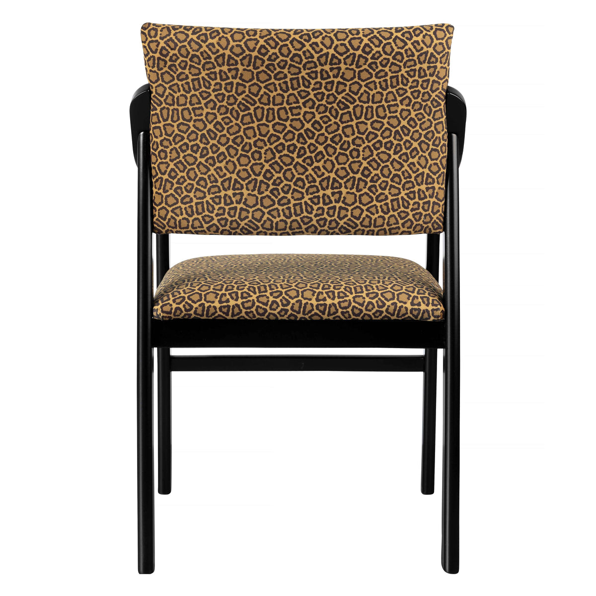 Etienne Beech Wood Leopard Armrest Chair