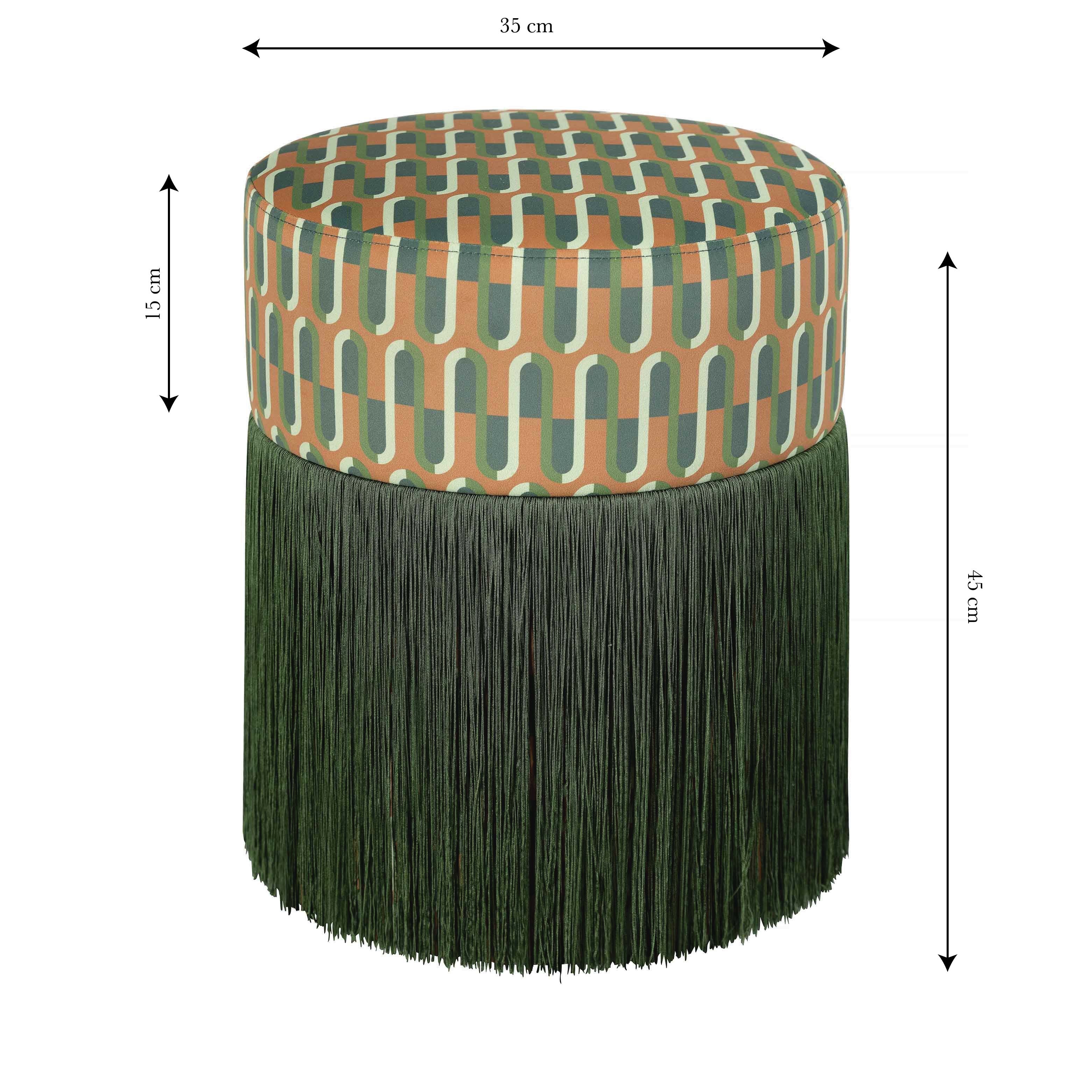 Pouf Ottoman Velvet Ziggy