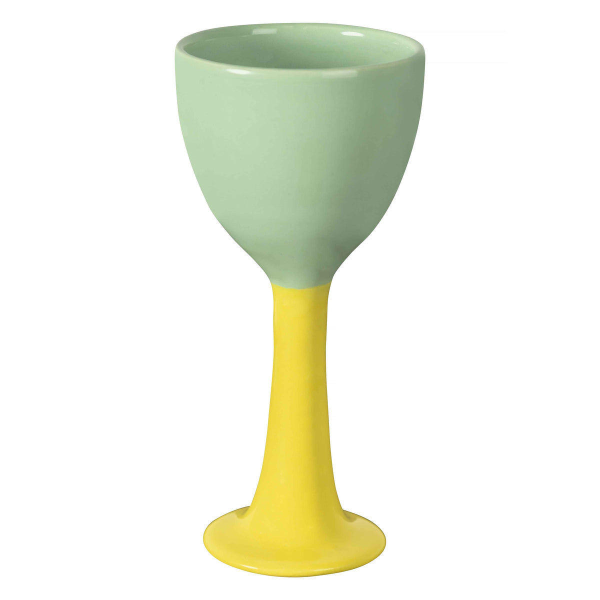 Salut Verde and Amarillo Ceramic Wine Cup