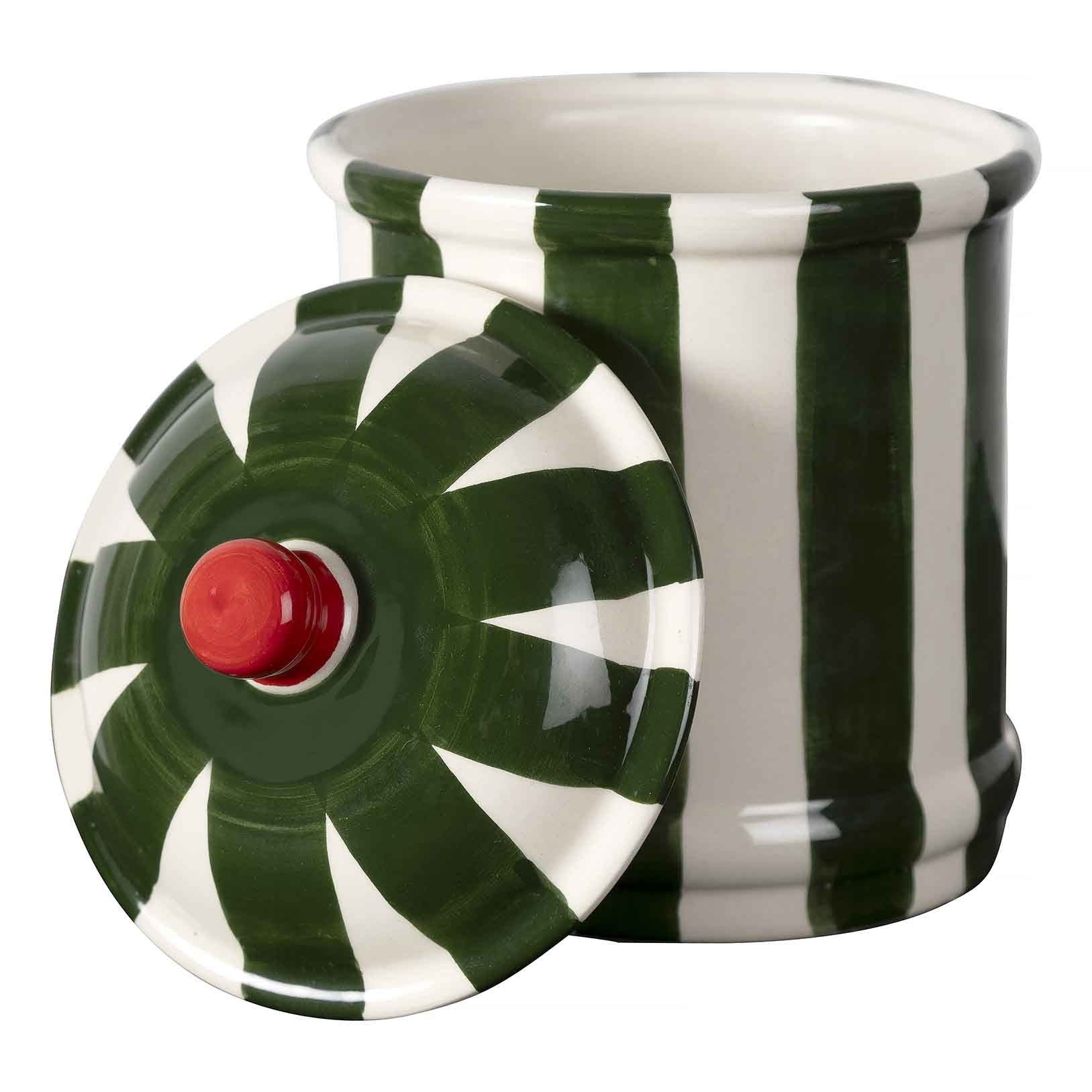 "Bonnie" Green Ceramic Kitchen Canister