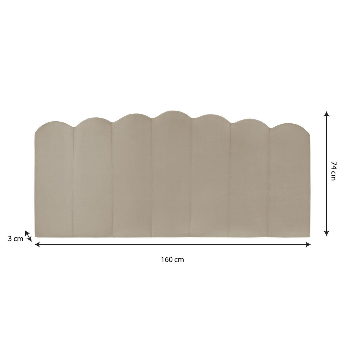 Cabecero Shell 150 Gris