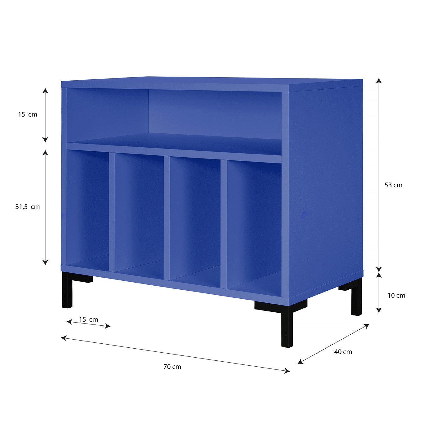 Mueble para vinilos Azul