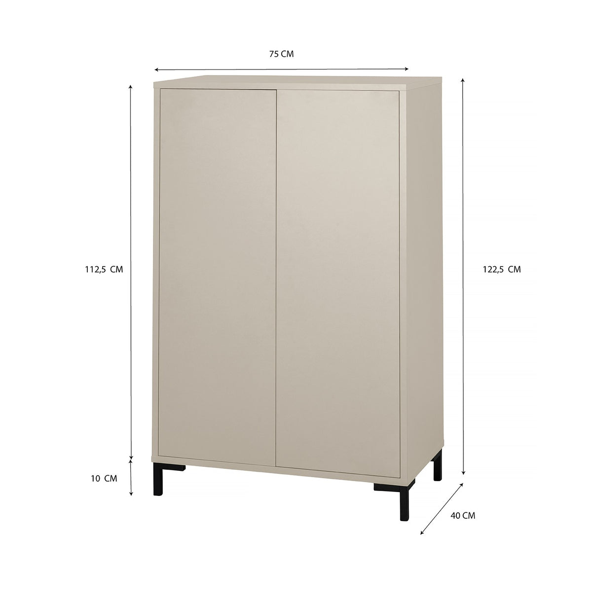 Taupe organizer cabinet