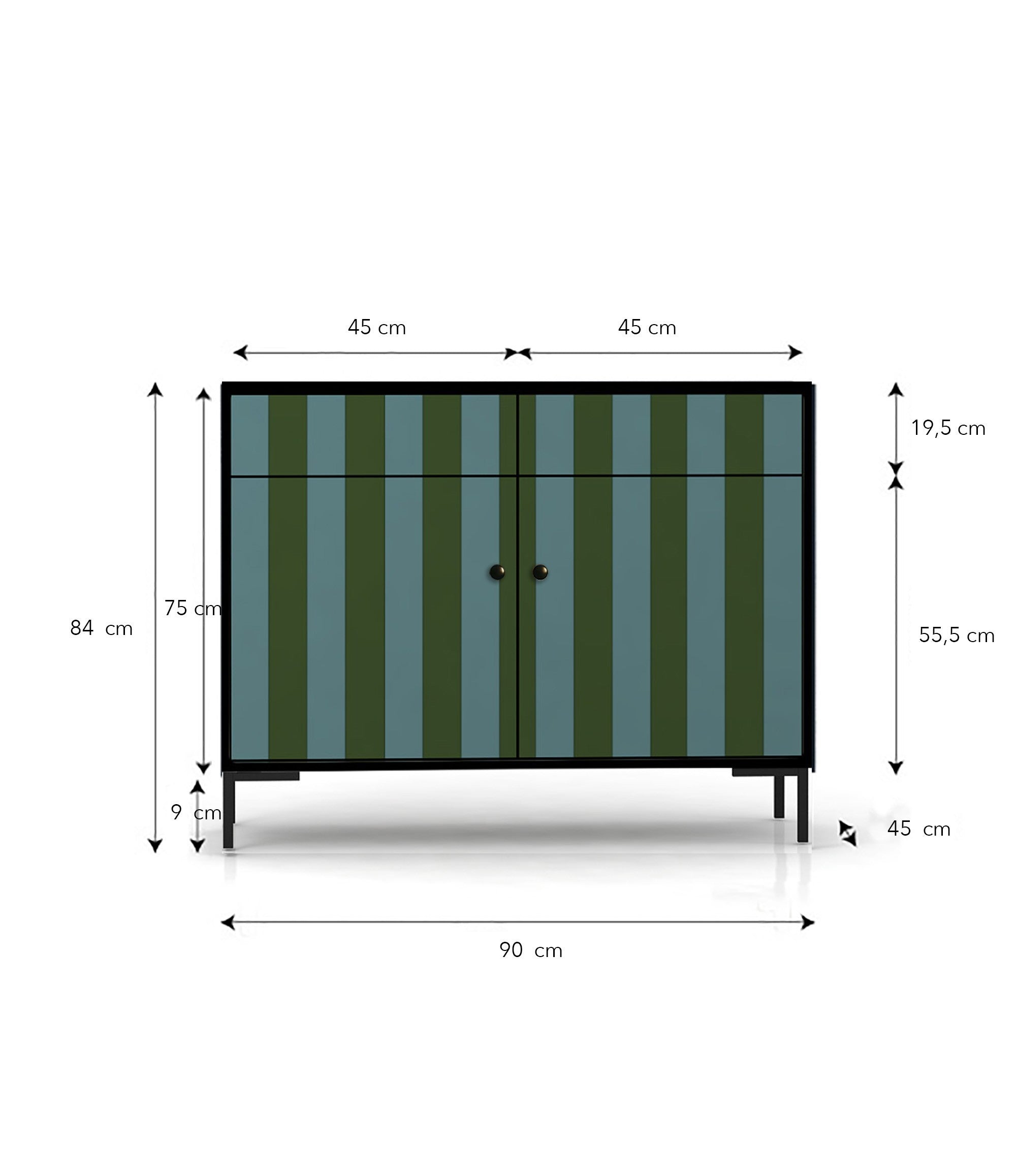 Buffet Alise Vert et Bleu