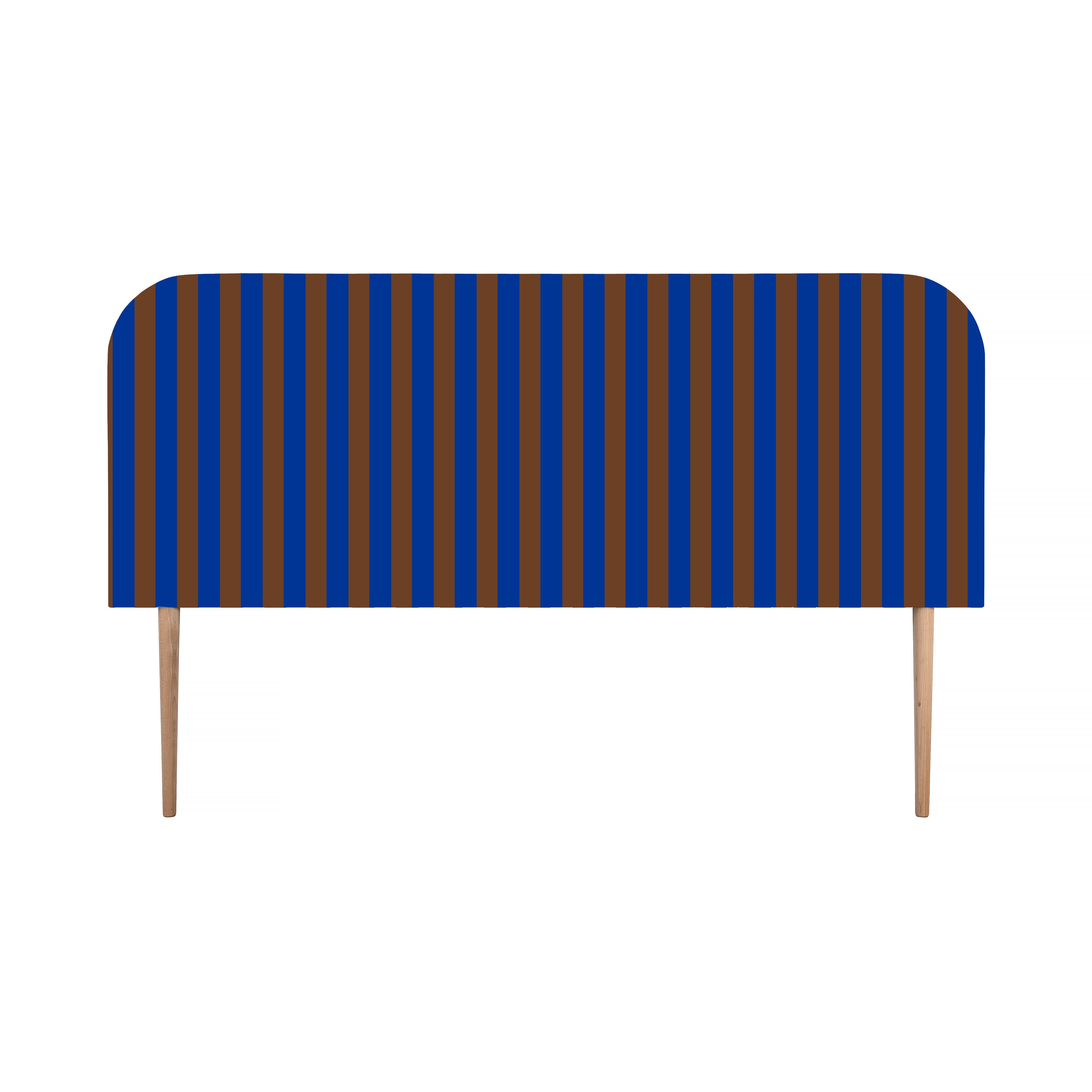 Cabecero Eddie Tapizado Terciopelo Cama 150cm Blue- Tobacco