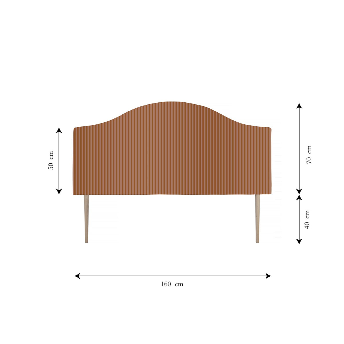 Cabecero Suzanne Tapizado Terciopelo Cama 150cm Ginger-Mocha