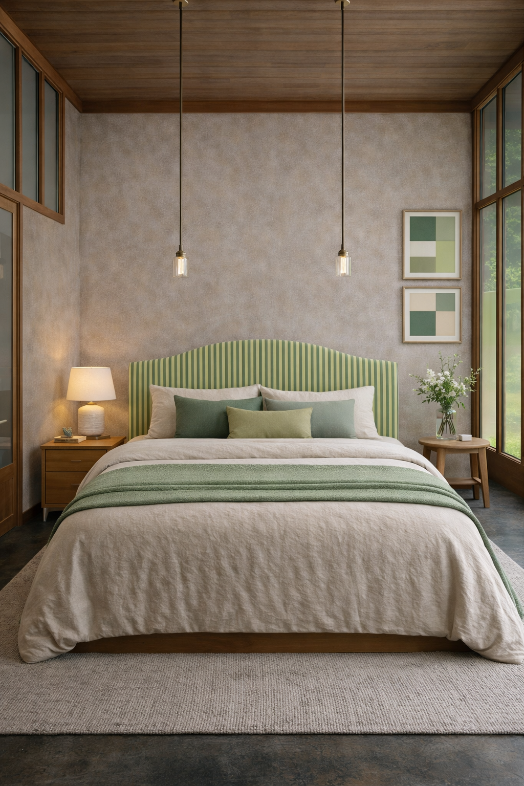 Cabecero Suzanne Tapizado Terciopelo Cama 150cm Green-Water