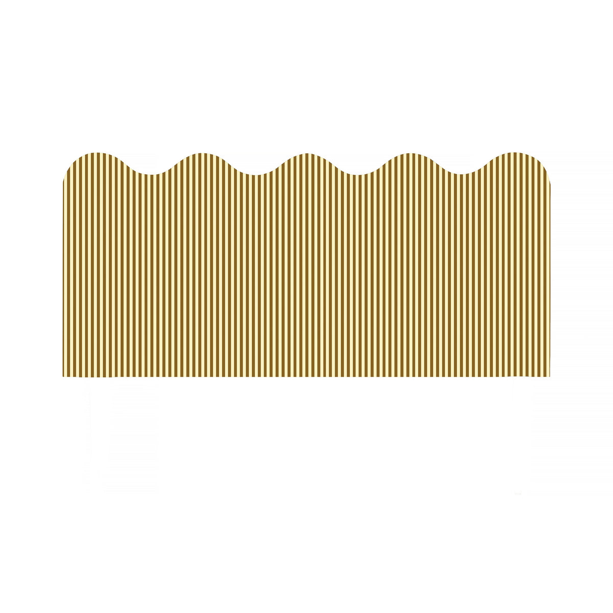 Wavy Headboard Upholstered in Striped Velvet for 150cm Bed Butter Toast