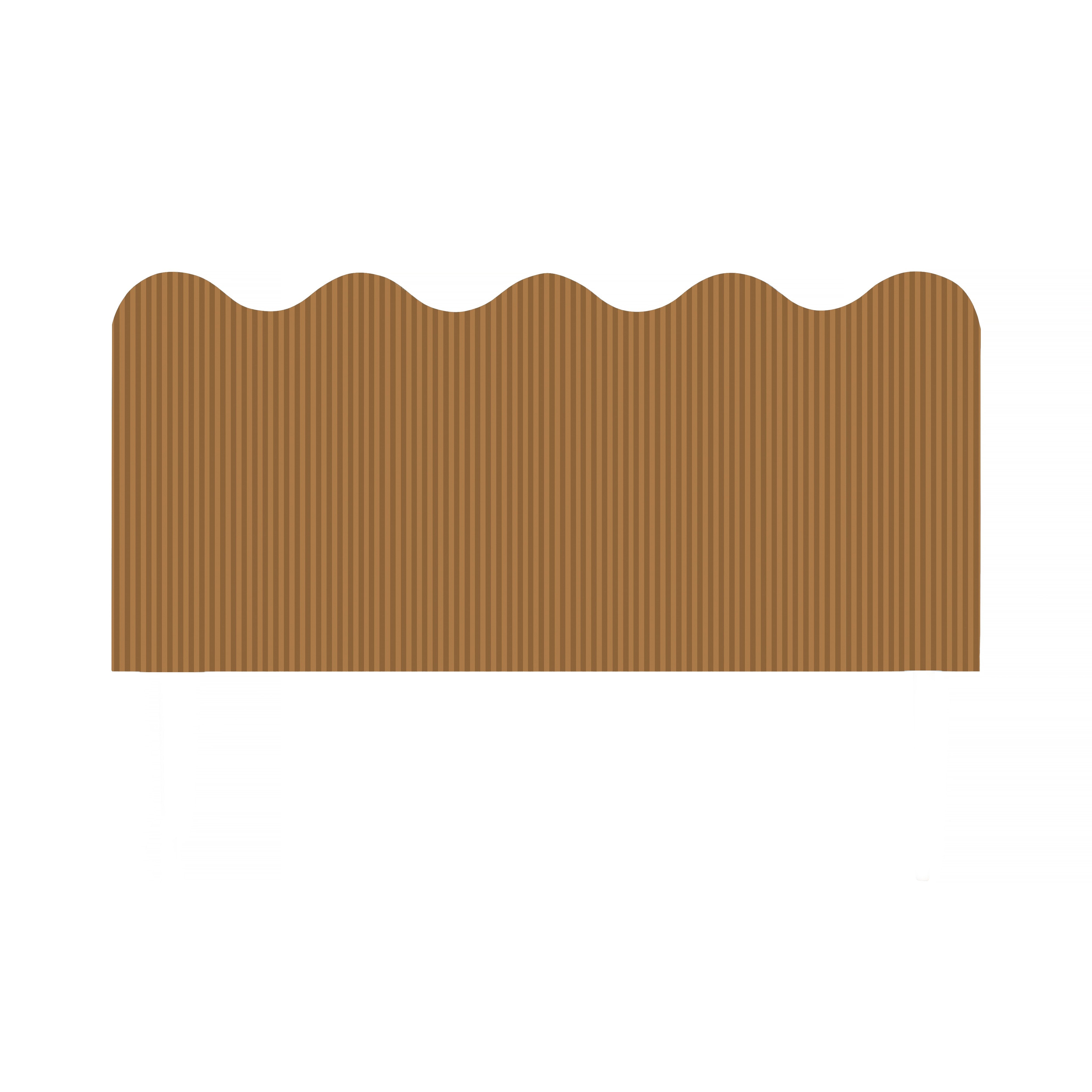 Cabecero Wavy Tapizado Terciopelo Cama 150cm Gold-Toffee