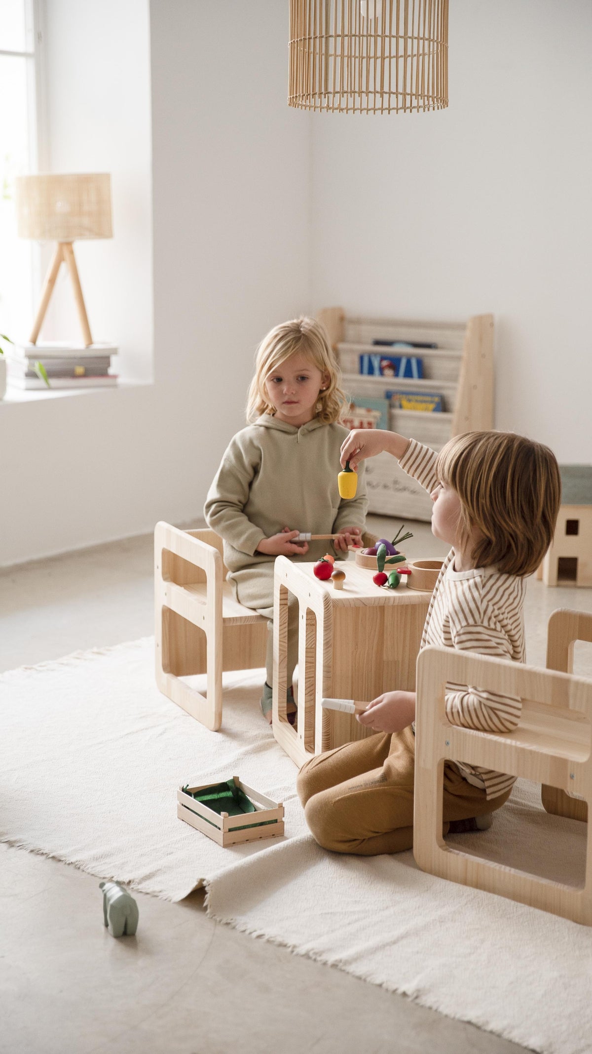 Set 2 Cube Chair estilo Montessori