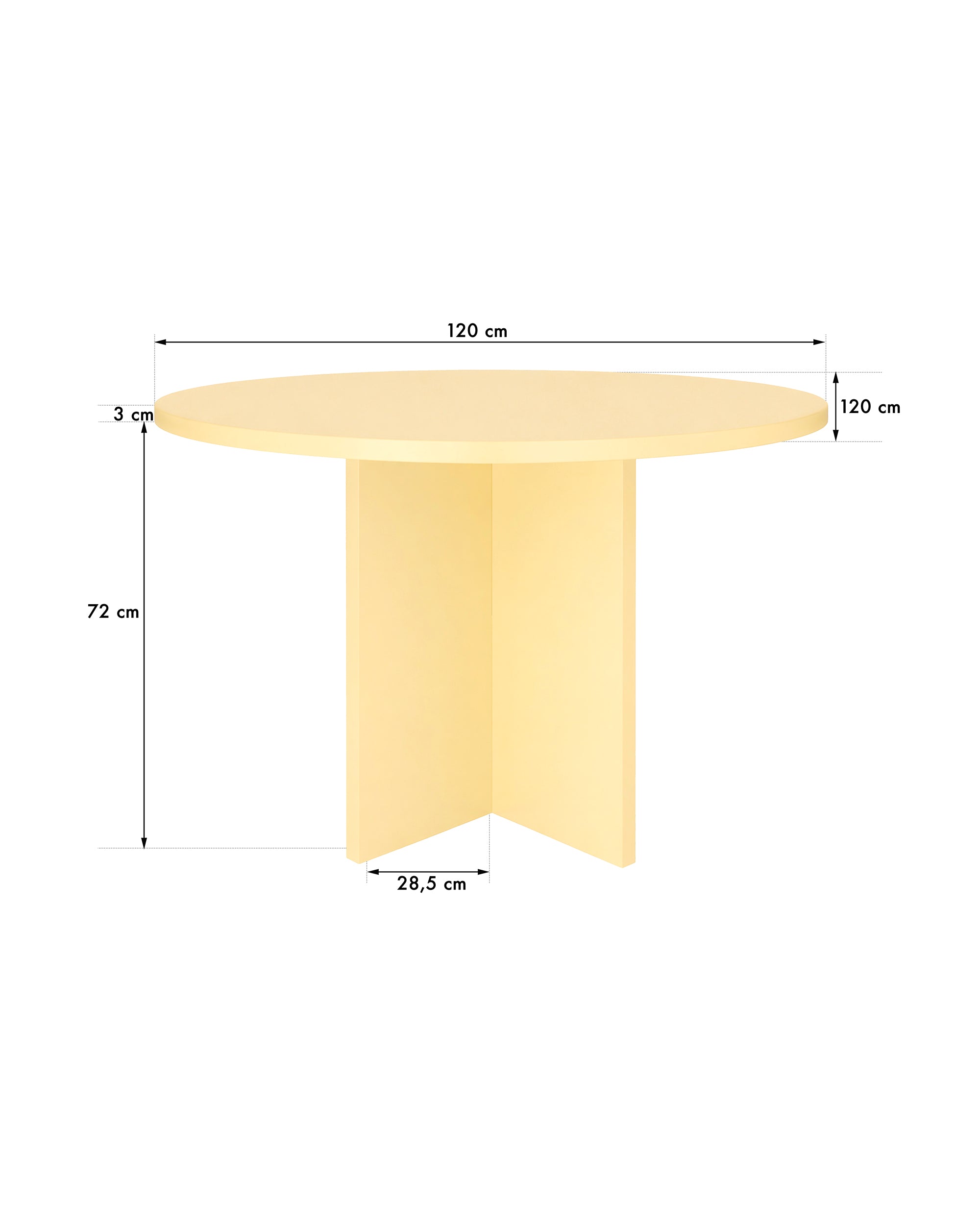 Mesa redonda comedor Matilda Butter 120