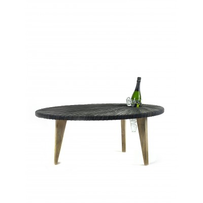 Low Table Coffeetable Ovale Rubber