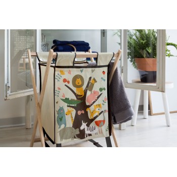 Cesto De La Ropa Animal Tree