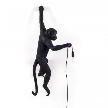 Lampara Mono Negro Colgado